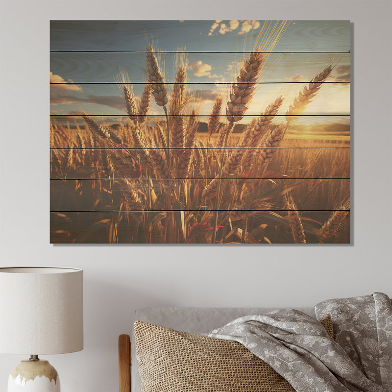 Golden Harvest Meadow Horizon III - prairie sur bois, H 34 po x l 44 po x P 0,78 po
