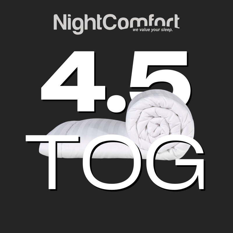 Night Comfort Embossed Stripe Summer Cool 4.5 Tog Duvet, Super King