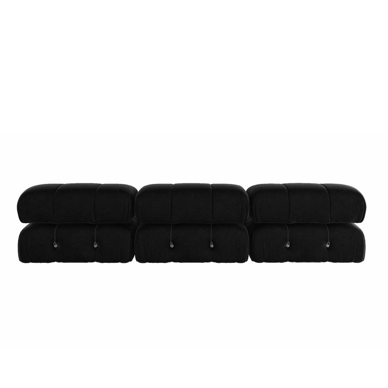 Cylan 104" Black Upholstered Sofa