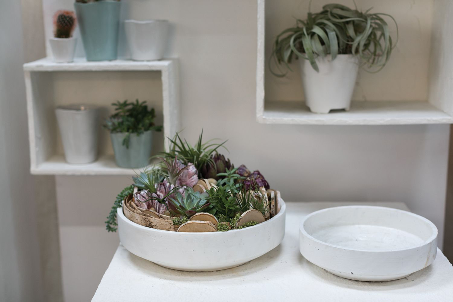 Constantine Handmade Concrete Decorative Bowl 1, 3.25" H x 11.75" W x 11.75" D