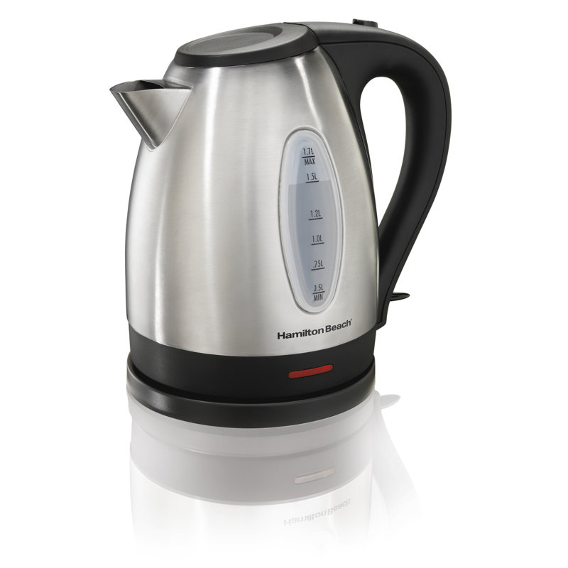 Hamilton Beach 1.7 L Black and Silver Electric Kettle