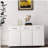 Three-door side table - white