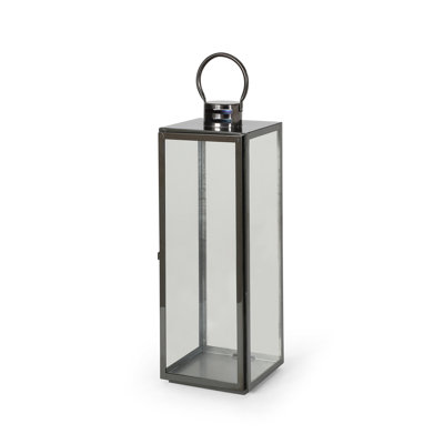 Lanterne en acier inoxydable moderne haut Peraza