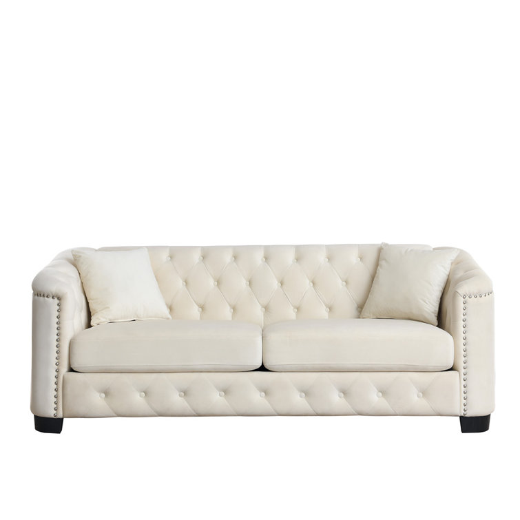 Tufted button back single cushion sofa. Luxury furniture. 77