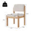 Chaise de salle à manger moderne Rellan, rembourrée, avec pieds en bois d'hévéa et dossier épais rembourré.-134780403-134780404