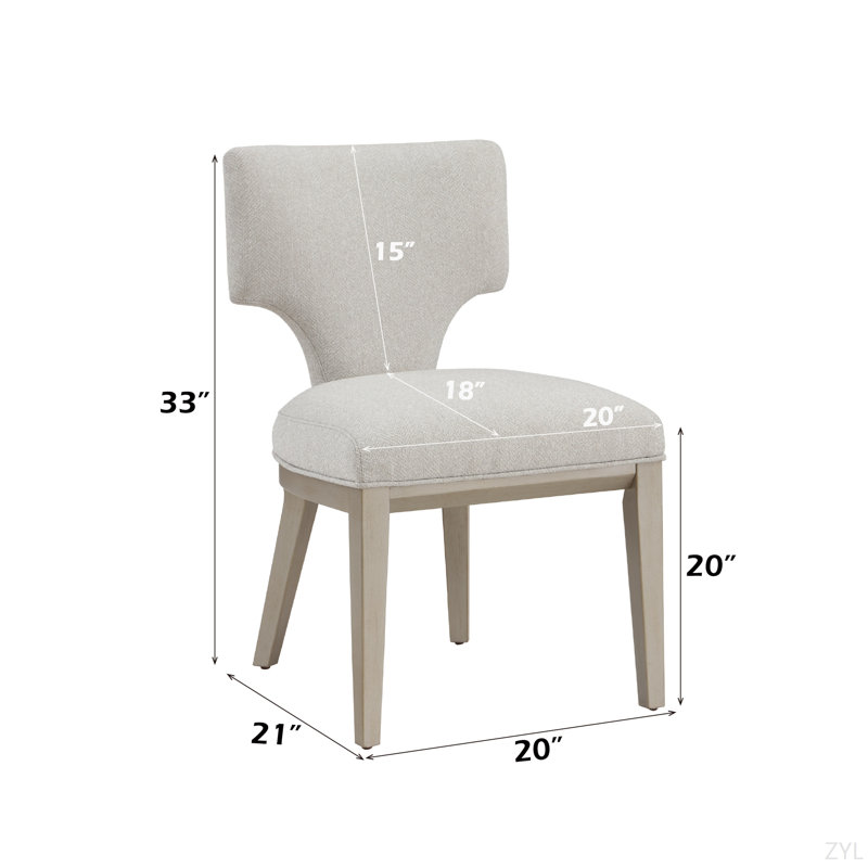 Ensemble de 2 chaises d'appoint au fini lin et champagne
