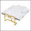 Table basse moderne blanche moderne avec 4 tiroirs, design épuré et rangement spacieux pour les salons contemporains-1725697379