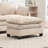 Modular Velvet U-Shaped Sofa with Ottoman and Lumbar Pillows, Deep Seating for Ultimate Comfort and Style-1531117126