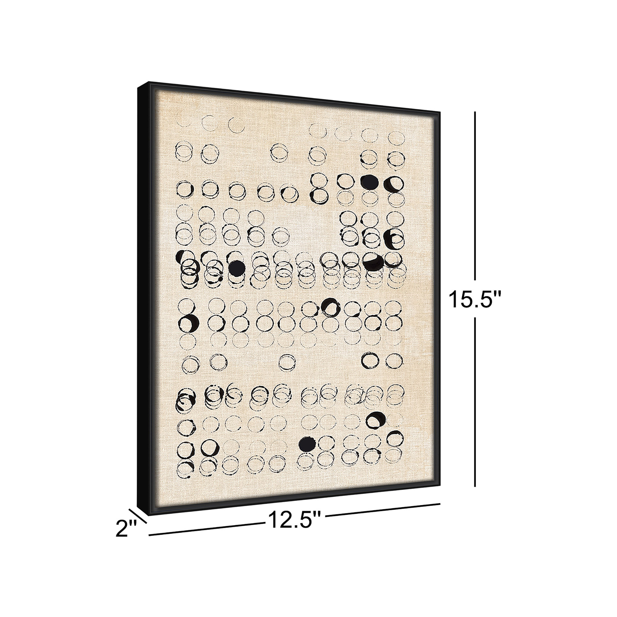 Dots and Dots Print by , 15.5" H x 12.5" W, Espresso