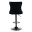Tabourets de bar en velours noir avec siège pivotant à 360 ° et hauteur de siège réglable de 25 à 33 pouces, de 2 pour la salle à manger, pub à dossier ergonomique de style américain, support de taille confortable