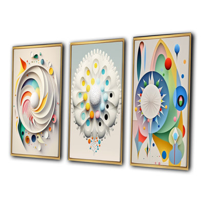 " Metamorphosis Geometry Of Awakening II " 3 - Pieces