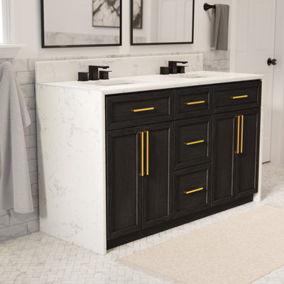 Ensemble de meuble-lavabo double 60 po Akalya