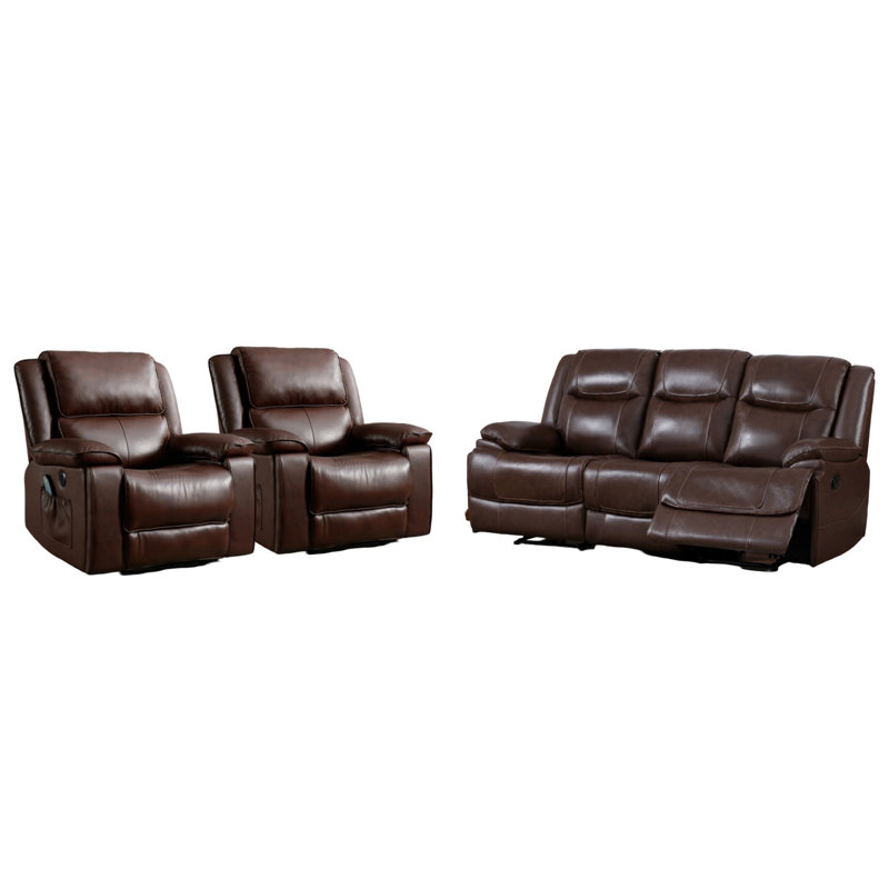Ensemble de salon inclinable 3 pièces Leelan
