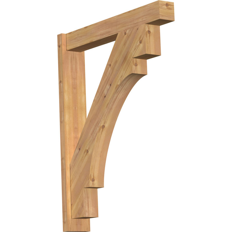 Persienne en bois Merced Block Rustic Timber, P 32 po x H 40 po, Sapin Douglas de 8 po (sciage brut)