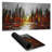 Abstract red skyline - 15.75"x31.50" Desk mat
