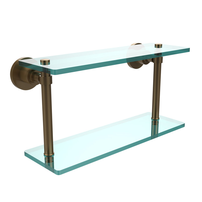 Arviso 2 Piece Tiered Shelf, 22", Brushed Bronze