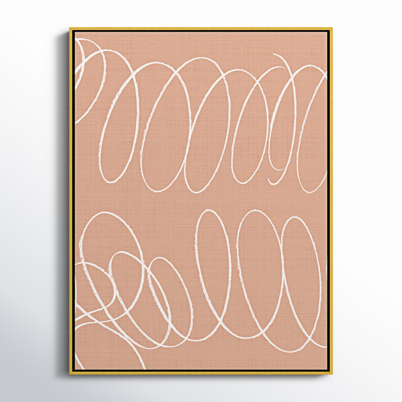 Colin "Winding Lines I" Print, 41.5" H x 31.5" W x 2" D, Gold Framed
