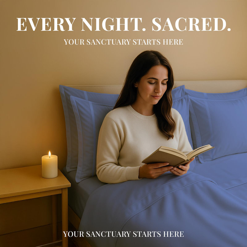 Premium Rayon From Bamboo Blend Sheet Set With Deep Pockets, Cooling and Breathable, Violet