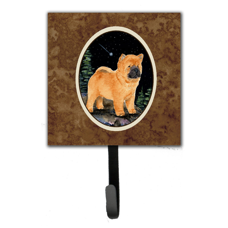 Porte-laisse et crochet mural starry night chow chow