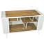 Maison de chat spacieuse en blanc - composée de bois de sapin et d'une structure en fer avec des portes en verre trempé et un cadre robuste en bois