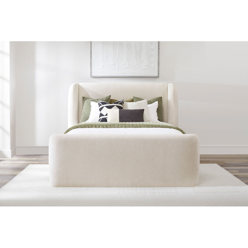 Saffi Paulien Wingback Upholstered Bed, King 