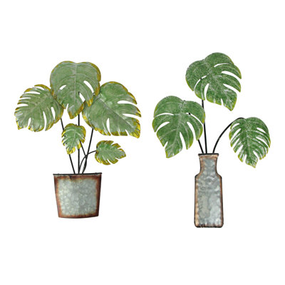 Coastal Plants & Flowers Wall Decor on Metal