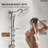 Wall Mount Rainfall Shower System, 10" Rain Shower Head with 3-Function Handheld Spray, 3 Body Jets, Slide Bar-125575929