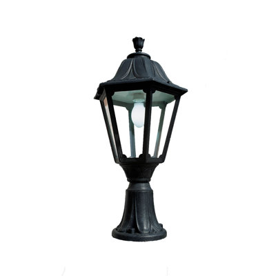 Saugeries Black 1 -Light 71Cm H Hardwired Pier Mount Light