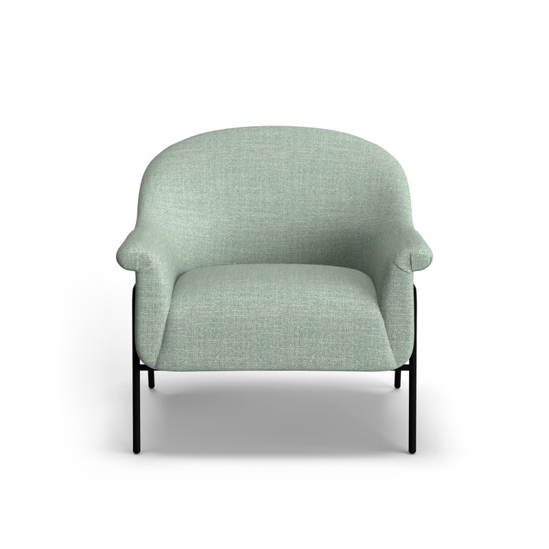 Chaise d'appoint avec pieds en métal noir, Capri