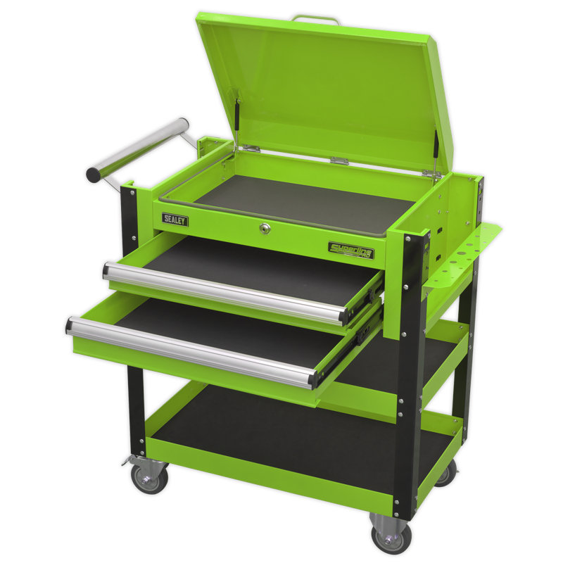 Heavy Duty Mobile Tool Trolley, Green