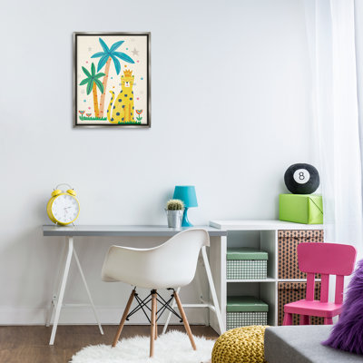 «Baby Cougar in Jungle», art mural encadré sur toile flottante par Irene Chan
