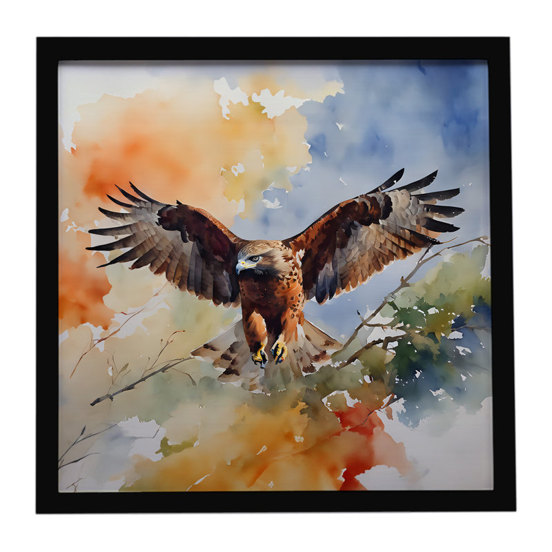 Hawk Framed Metal Print