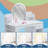 Kids Vanity with Lighted Mirror & Stool, Little Girls Vanity with Adjustable LED Light, Bookshelf, Storage Drawer & Shelves for Girls 3-9, White-1439151792
