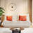 Modern Compressed Lazy Sofa with 3 Pillows, Soft Floor Sofa for Living Room