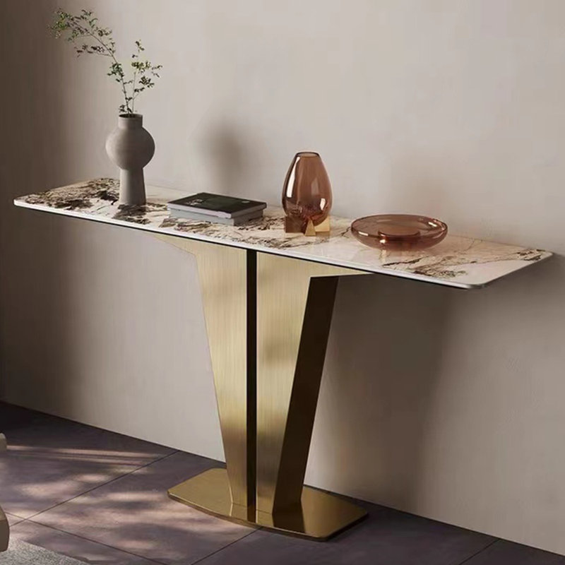 Light luxury modern simple console table, H 33,5 po x l 63 po x P 13,8 po
