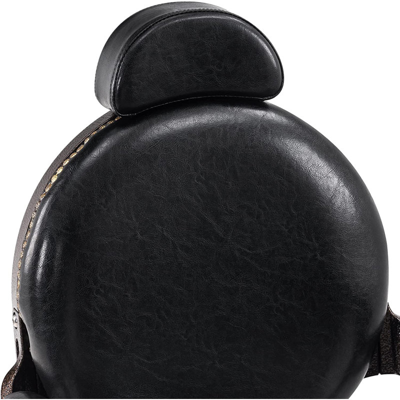 Fauteuil inclinable manuel pivotant en cuir Bettyjo, Similicuir noir