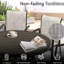 Deux chaises d'extérieur en métal empilables pour patio, jardin ou bord de piscine, structure noire, résistante aux intempéries, à séchage rapide, L 22,1 po x l 25,2 po, H 36 po, capacité de 400 lb pour tous les repas 2, dossier et siège respirants-1540421249-1540421251