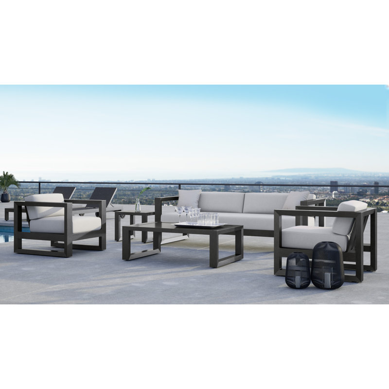 Redondo Outdoor Lounge Chair, Cast Silver Sunbrella®