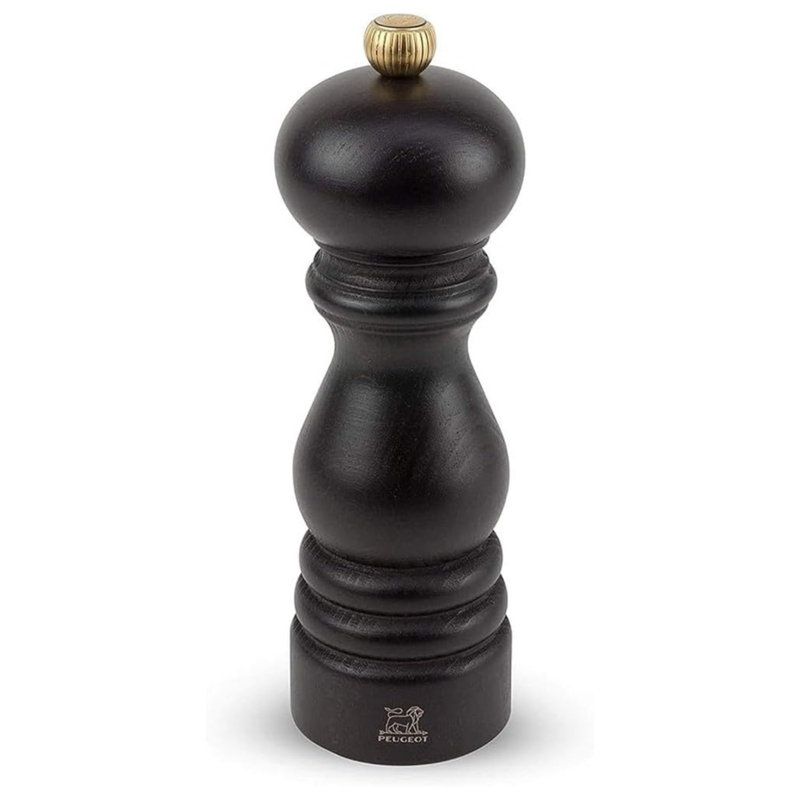 Paris Pepper Mill, 7.09" H x 2.2" W x 2.2" D, Chocolate/Antique Gold