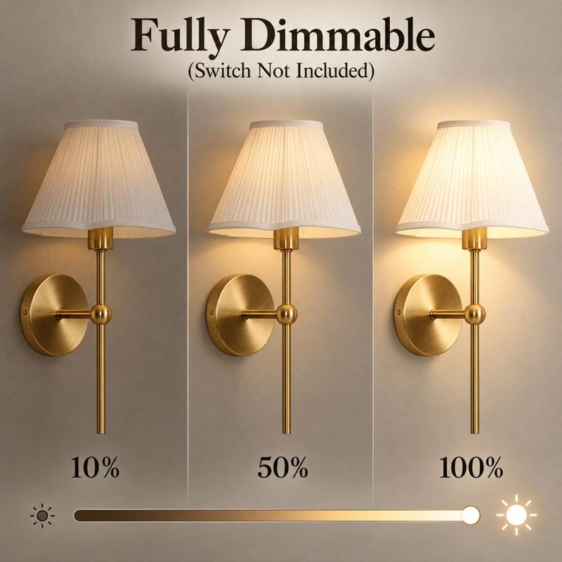 Morello Metal Brass Wall Sconce