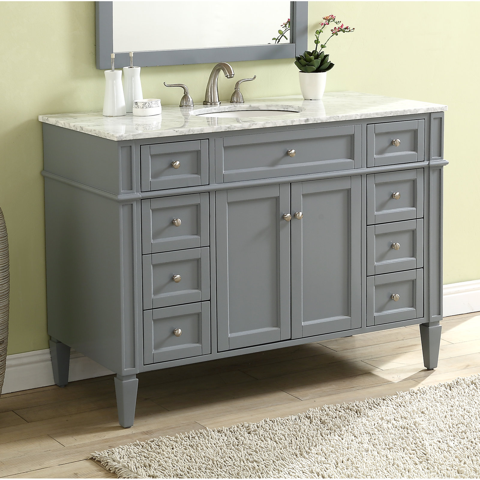 Rivers 48'' Single Bathroom Vanity, Gray