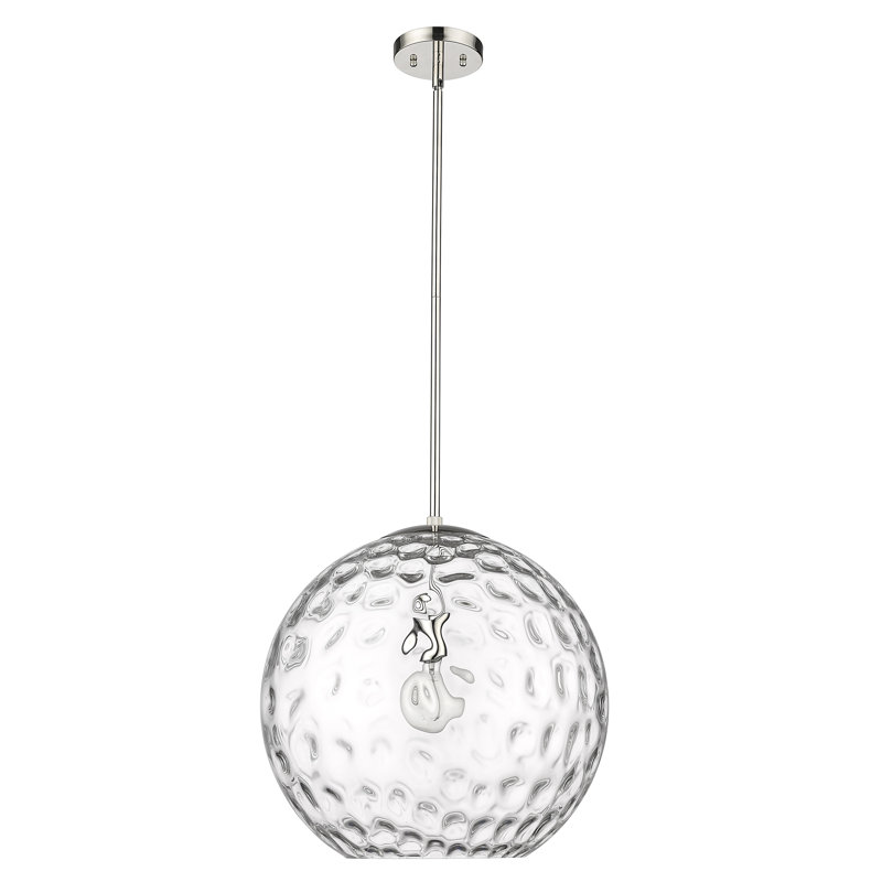 Luminaire suspendu 1 lumière, H 17 po x l 18 po x P 18 po