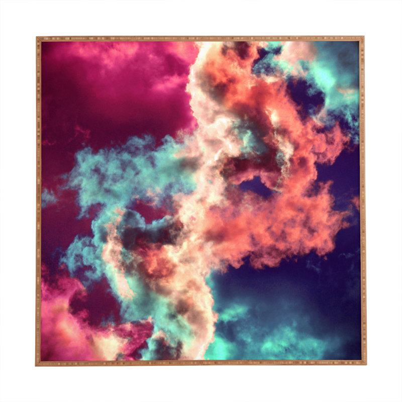 « yin yang painted clouds », impression encadrée