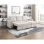 Canapé modulaire 2 pièces avec lit escamotable Smart - Chenille capitonnée, rangement dissimulé - Parfait pour les petits espaces