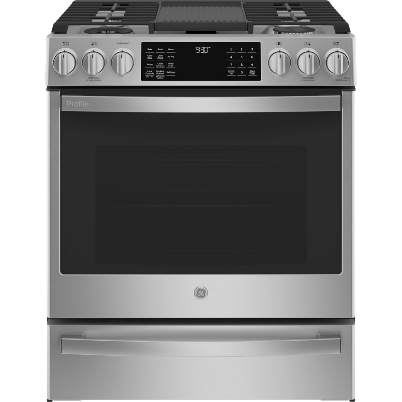 30" 5.7 cu.ft. Smart Slide-in Dual Fuel Range with Griddle and Grill