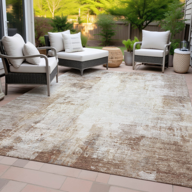 Machine Washable Indoor/Outdoor Eva ACN2171 Modern Rug, Rectangle 5' x 7'6"