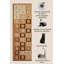 Tapis beige tissé à motif de poissons Mosso-1761382561