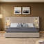Base de lit tapissier grand format, lit plateforme grand format avec tête de lit et table de chevet-1090381371-1090381373