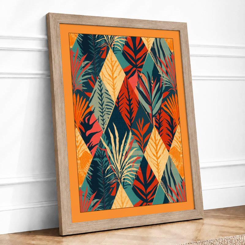 Chromatic Leaf Rhythm Botanical - Print, A1 - 84.1 x 59.4 cm, Oak