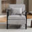 26.6'' Wide Corduroy Upholstered Accent Chair With An Extra Pillow-1159752273